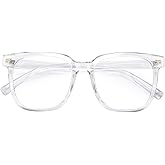 PANNER Oversized Square Blue Light Blocking Glasses for Women Men Anti Glare Reduce Eyestrain Computer Glasses