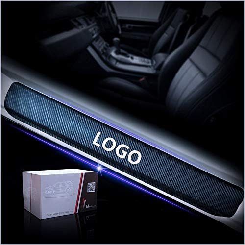 shanhua Can be Customized For Honda Odyssey Carbon Fiber Door Sill Protector Anti-kick Scratch Welcome Pedals Guards Threshold Sticker With Word Odyssey White 4Pcs