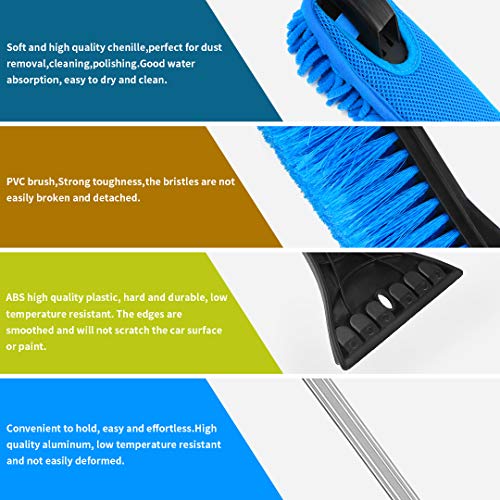 ELECTRAPICK 3 in 1 Snow Brush with Scraper Detachable Snow Removal Shovel Ice Scraper for Car Windshield Snow Cleaning Removal Tools Multifunctional for Car,SUV,Truck