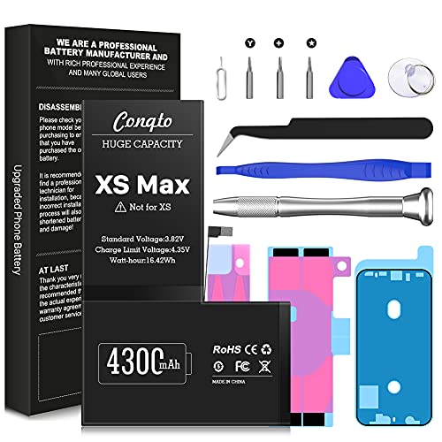 4300mAh Battery for iPhone Xs Max (Upgraded), Conqto Ultra High