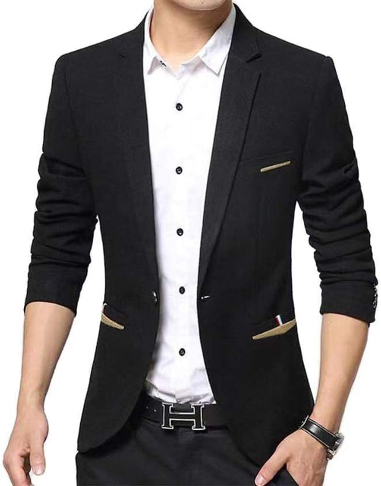 Benibos Men's Premium Casual 1 Button Slim Fit Blazer Suit Jacket