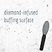 Diamancel Luxury Diamond Foot Buffer - #10 Fine Grit Finishing Rasp - Smooths Calluses & Rough Skin (Classic), Black
