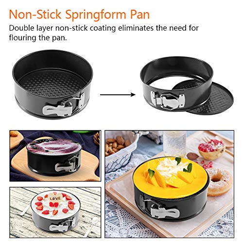 Delicacy Instant Pot Accessories Set Compatible with 5,6,8Qt - 7 PCS Pressure Cooker Accessories with Steamer Baskets,Non-stick Springform Pan,Egg Rack,Egg Bites Mold,Kitchen Tong, Dish Clip,Oven Mitt