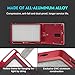 Moman LED Video Light with Case for DSLR Camera Portrait, CRI96+ Bi-Color 3000K-6500K Brightness Dimmable, with OLED Display, Aluminum (RED)
