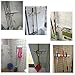 Sumnacon Adjustable Mop Broom Holder Organizer,3 Holder and 3 Hooks Wall Mounted Cleaning Tools Organizer,Space Saver Rags Dusters Rakes Utility Hooks Holder for Kitchen Garage Office