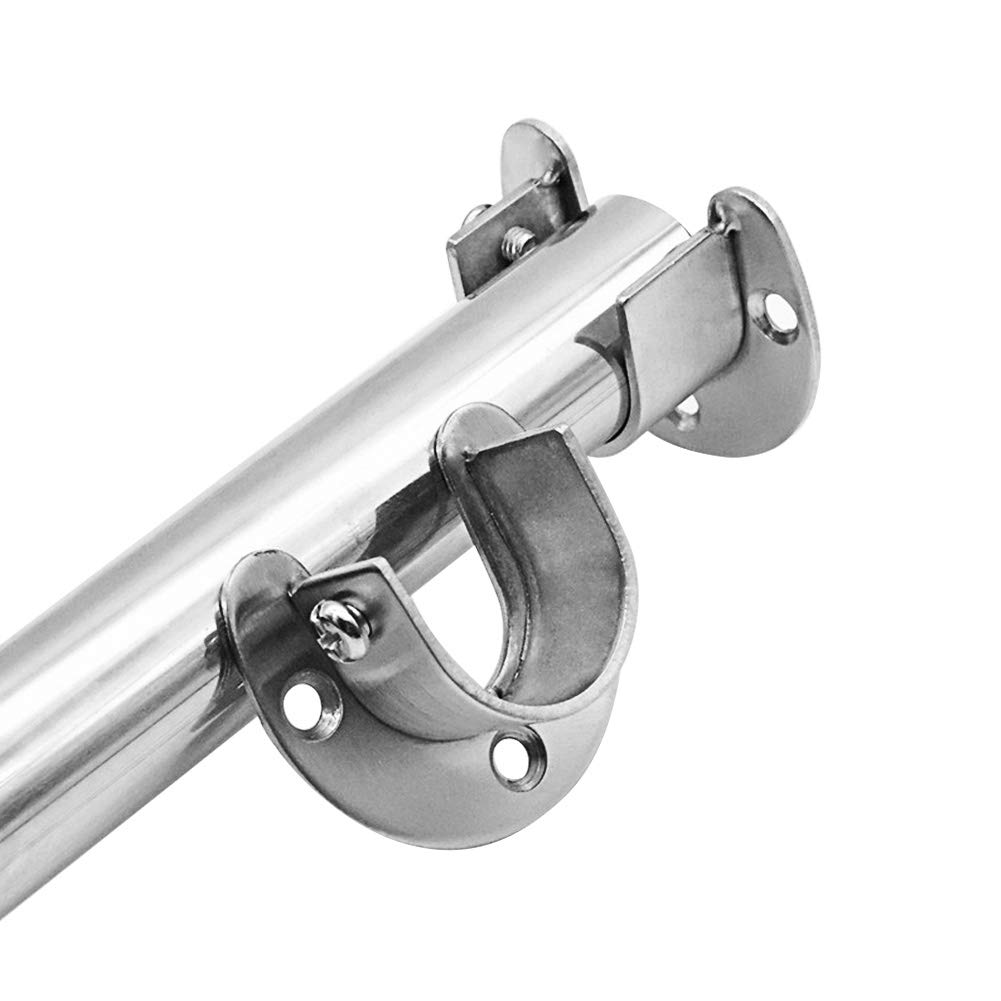 Rods Home Stainless Steel Closet Pole Sockets,2 Pack of Heavy Duty