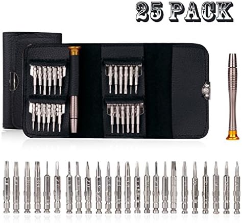 25 in 1 Precision Screwdrivers Set,Phillips Torx Flat Screwdriver Tool Set with Black Bag for Macbook,Mobile Phone,PC Laptop,Tablet,iPad,Watch,Car Keys