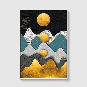 Framed Canvas Home Artwork Decoration Abstract Scenery Canvas Wall Art for Living Room, Bedroom - 16x24 inches