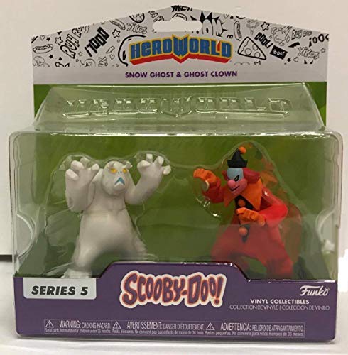 HEROWORLD Snow Ghost and Ghost Clown Scooby-Doo Vinyl Figure Exclusive, 4"