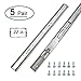 5 Pairs 22 inch Full Extension Drawer Slides Soft Close Ball Bearing Drawer Slides - LONTAN 4502S3-22 Rails for Drawers Heavy Duty 100 LB Capacity Drawer Runners