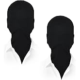 2 Pieces Black Full Face Mask Cover Faceless Skin Masks Halloween Spandex Adult Hood Mask for Unisex Cosplay