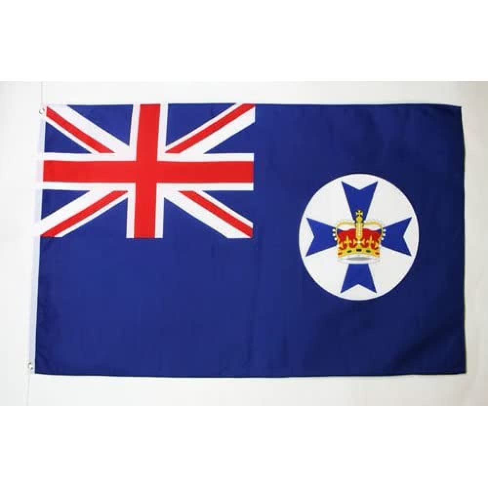 AZ FLAG - Queensland Flag - 2x3 Ft - 100D Polyester Australia - Queenslander Banner with Two Metal Grommets - Fade Resistant - Vivid Colors - 2' x 3' Feet - 90x60 Cm