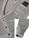 H2H Men's Classic Fleece Zip up Cardigan Collar Sweater Gray US S/Asia M (CMOCAL07)