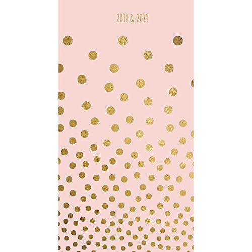 2018-2019 pink & gold dots 2-year pocket planner