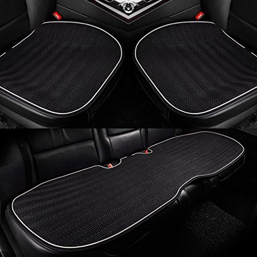Universal Cool Car Seat Covers,Ice silk Breathable Auto Interior Full Set Seat Cushion(Black)