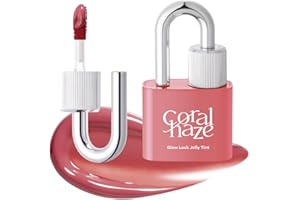 CORALHAZE CORLAHAZE Glow Lock Jelly Tint #103 4g, Hydrating Jelly Glow Lip Stain, High-Shine, Long-Lasting Color Moisturizing Lip Enhancer with Rosehip Oil, Collectible Lock-Shaped Design, Korean Makeup