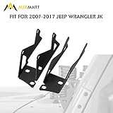 AUXMART A-pillar Mounting Brackets for LED Light Bar Work lights Fog lights Fit Jeep JK Wrangler 2007-2017 (1 Pair)