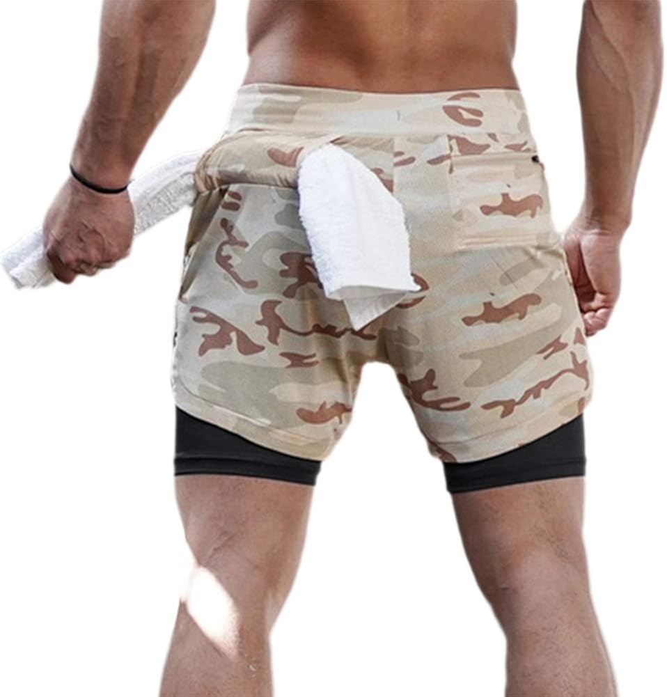 camo running shorts