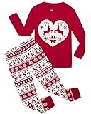 Girls Pajamas 100% Cotton Reindeer Toddler Clothes Kids Christmas Pjs Children Sleepwear Size 8