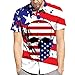 Haluoo Men’s Short Sleeve Button Down Aloha Shirt American Flag T-Shirt Vintage Patriotic Shirts Hipster Hip Hop Tee Shirt 3D Graphics Printed Hawaiian Shirt (Small, Skull)thumb 2