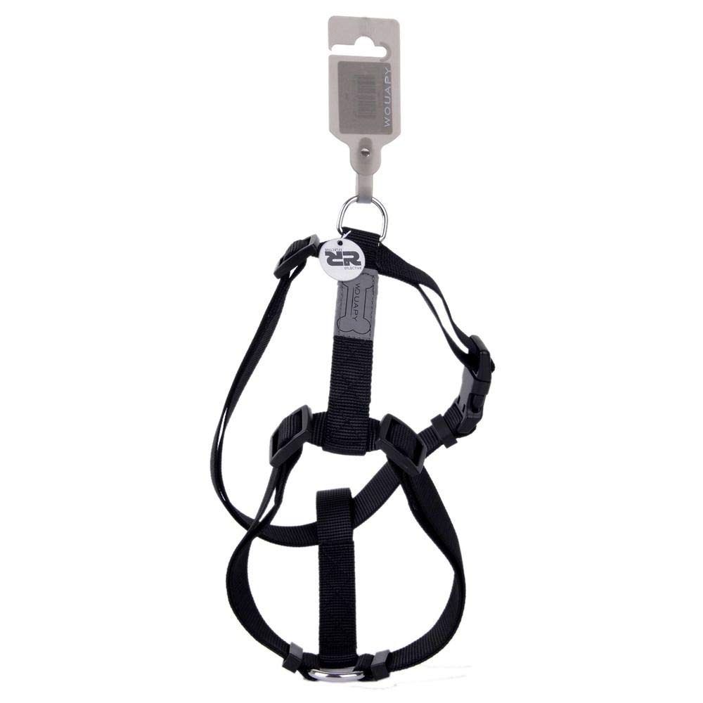 Wouapy Basic Line Harness for Dog, 15 mm Width/Thorax of 43/65 cm, Black Harness — image 1