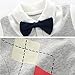 Fairy Baby Newborn Boy's Gentleman Romper Outfit with Bow Tie,0-3M,Short Grid Navy