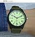 Vavna Lucky Unisex Canvas Strap Army Quartz Crime Army Watch Military Sport WristWatches - Luminous Green