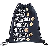 Dimayar 18''X13.75'' Emoji Sackpack Team Training Gymsack Drawstring Backpack Sack Bag for Girls School Backpacks