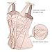 Spiral Steel Boned Vintage Inspired Overbust Corset with Angled Panels and Shoulder Straps (L, Georgian Pink)