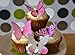 Sugar Robot Inc. Edible Butterflies Large Size Premium Crafted Made in the USA Cake and Cupcake Toppers, Decoration (Pink)