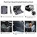 Pet Car Booster Seat For Dog Cat Portable And Breathable Bag With Seat Belt Dog Carrier Safety Stable For Travel Look Out,With Clip On Leash And Storage Pockage (Grey)