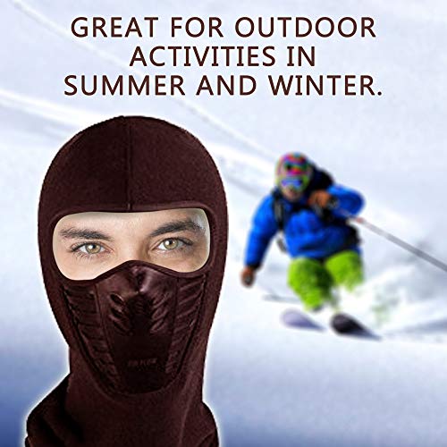 ETCBUYS - Winter Fleece Face Mask - Windproof Ski Masks - Unisex for Men and Women Windproof Skiing Hiking Hunting Snowboarding Dog Walking Balaclava Style Caps - (3 Pieces)