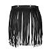 iiniim Women's Adjustable Faux Leather Waistband Fringe Tassel Skirt Belt