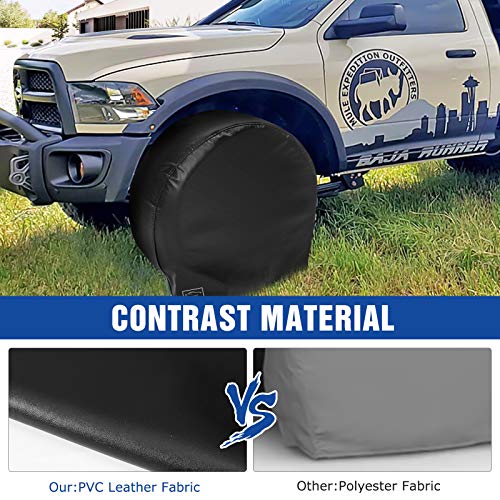 ELUTO Tire Covers for RV Wheel Covers Set of 4 Waterproof UV Sun Tough