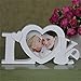 AS Love Picture Frame, White Love Heart Shape, 4 by 4 Inch Picture,True Love,I Love u.