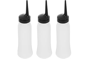 Beaupretty 3pcs Dry Cleaning Bottle Hair Dye Bottle Applicator s Hair Dye Containers Squeeze s Empty Squeeze Color Applicator Empty Salon
