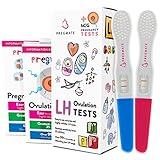 PREGMATE 8 Ovulation (LH) Plus 2 Pregnancy (HCG) Midstream Tests Sticks Strips Combo Predictor Kit (8 LH + 2 HCG)
