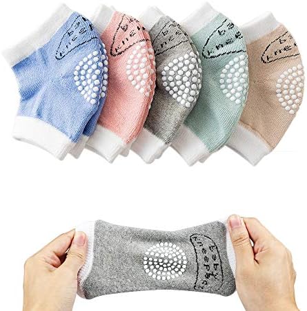 Baby Crawling Anti-Slip Knee, Unisex Baby Toddlers Kneepads Safety Protector, 5 Pairs