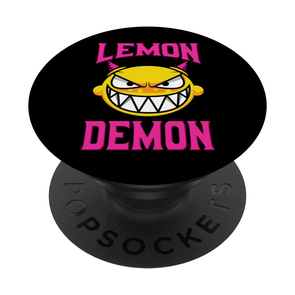 Lemon Demon Funny Lemon Fruit Juice Quote Lemonade PopSockets Swappable PopGrip