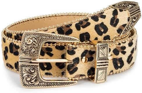 Women\'s Faux Leather Animal Print Belt with Pin Buckle Classic Retro Waist Belt Leopard Print Belt Faux Leather Pin Buckle Unisex Retro  main image 3