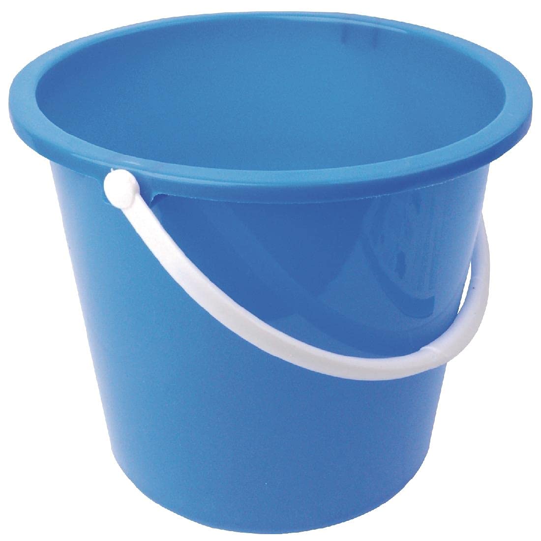 Jantex Round Plastic Bucket with Handle 10 Litre, Blue, Cleaning Bucket, Colour Coded Cleaning, Size: 26(H) x28(W) x29.5(D) cm, Professional & Home Use, CD804