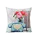 ME COO European Retro Style Camera Pillow Cover Garden Flower Series Cushion Case Oil Painting Style Throw Pillow Case Pillowcase 17 Inches 17 Inches 1 Pcs (ME-BZXB-10)