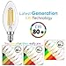 E12 LED Bulbs Candelabra LED Light Bulbs with E12 Base 40W Equivalent Halogen Replacement Warm White 2700K 4W Filament Candle Light Bulbs with 400 Lumen 6 Packs by COOWOO