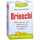 Brioschi Effervescent Antacid, 12 Foil Packs 6 grams each (6 Pack)