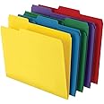 Staples TRU RED File Folders, 1/3-Cut Tab, Assorted Position, Letter Size, Perfect for Home, Office, Classroom, 100-Pack, Assorted Colors