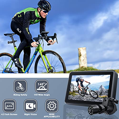 IPOZITO Bike Mirror,Bike Rear View Camera with 145° Adjustable Angle