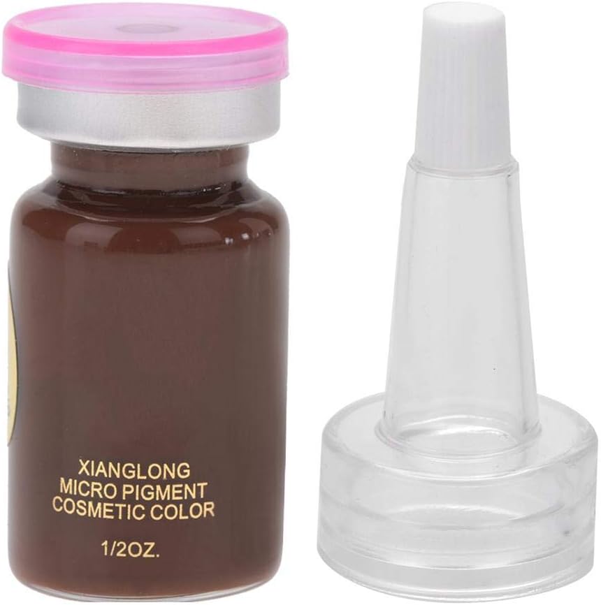 8ml/Bottle Tattoo Pigment, Eyebrow Lip Tattoo Plant Pigment Microblading Pigment Ink Makeup Tool(Light Coffee)