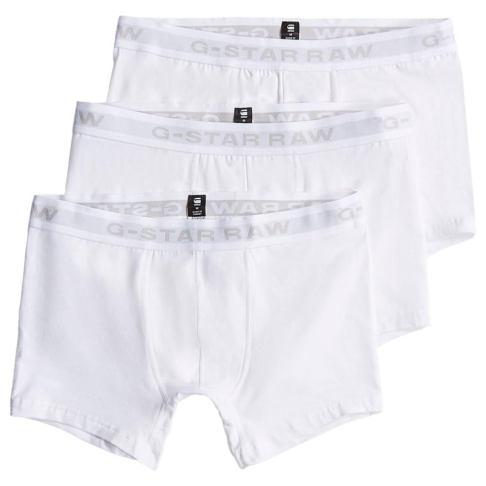 G-STAR Raw Men's Boxer Briefs 3 Pack,White/White/White,X-Large Image