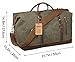 EverVanz Oversized Travel Duffel Bag Canvas Leather Trim Overnight Bag Sport Duffel Shoulder Handbag Large Unisex Weekend Bag