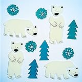 Design Ideas GelGems Window Clings, Polar Bears, Large Bag